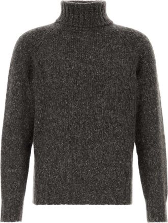 Brunello Cucinelli Grey Turtle Neck Sweaters