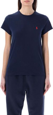 Ralph Lauren Blue Round Neck Logo T-Shirt