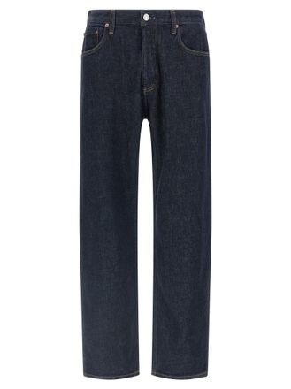 A Gold E Navy Blue Straight Jeans