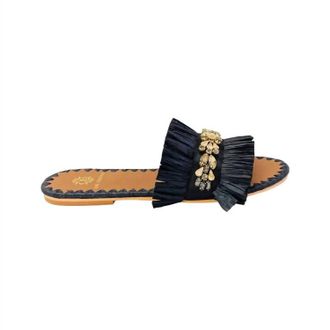 De Siena shoes Womens Semira Raffia Sandal In Black
