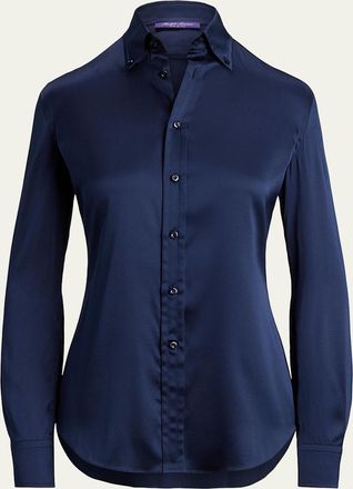 Ralph Lauren Collection Cameron Silk Button-Down Shirt