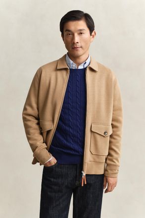 GANT Men Ponte Di Roma Zip Sweatshirt (XXXL) WARM KHAKI