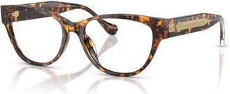 Versace 52mm Cat Eye optical glasses in Tortoise at Nordstrom
