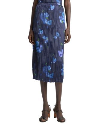Vince Poppy Blur Crushed Column Skirt
