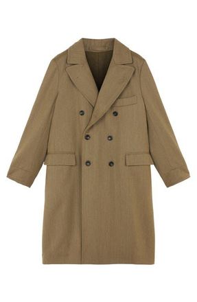 Fortela Serwilliam Wool Double-Breasted Coat in Green at Nordstrom, Size 50 Eu