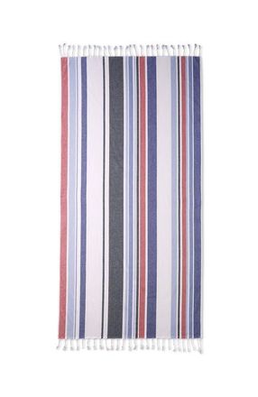 Lands End Turkish Cotton Beach Towel in Blue/red Multi Stripe at Nordstrom