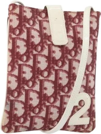 Dior Pre-owned Mini Shoulder Bag - Dames - Vintage Mini Tas - Rood - ONE Size - Leer - Vintage