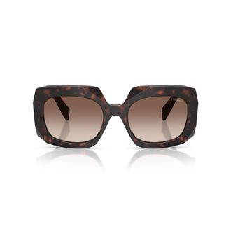 Prada 0pr B23s Oversized Square Frame Tortoiseshell Sunglasses