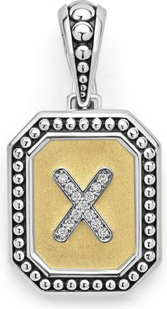 Lagos Signature Caviar Initial Enhancer in Two-Tone X at Nordstrom