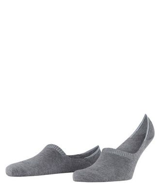 Falke Step Cotton High Cut No Show Socks in Light Grey Melange at Nordstrom, Size Medium