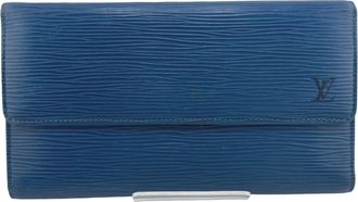 Louis Vuitton Toledo Blue Epi Leather Wallet (Bi-Fold) (Pre-Owned)