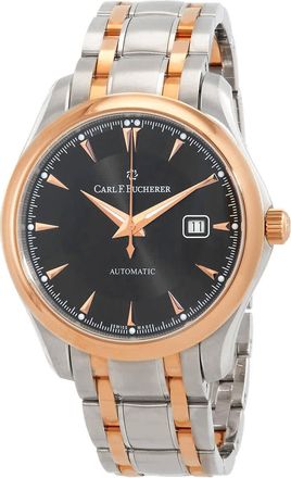 Bucherer Manero Autodate Automatic Black Dial Mens Watch 00.10915.07.33.21