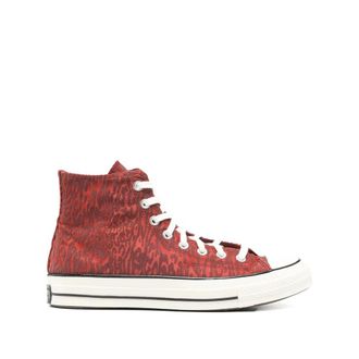 Converse Sneakers, male, Red, 9 1/2 UK, Chuck 70 Satin Leopard