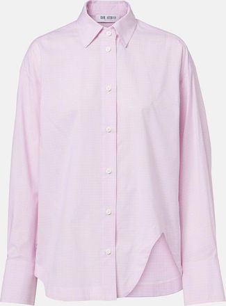The Attico Diana oversized checked cotton shirt