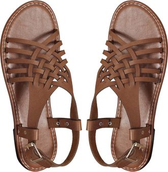 Generic Ladies Sandals Toe Corrector Sandals for Women UK Women Casual Side Hollow Belt Buckle Flat Roman Shoes Summer Fashion Ladies Sandals Memory Foam Sand