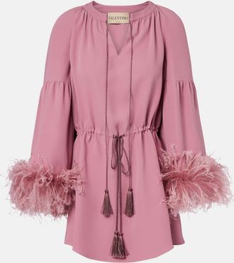 Valentino Tunica in Cady Couture con piume