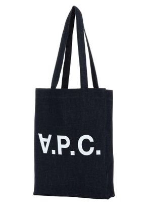 A.P.C. Logo-Print Cotton Tote Bag - Black
