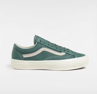 Vans Unisex Premium Old Skool 36 Sneakers - Dark Green Leather - Size UK 10.5