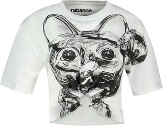 Paco Rabanne Womens Cotton T-Shirt White