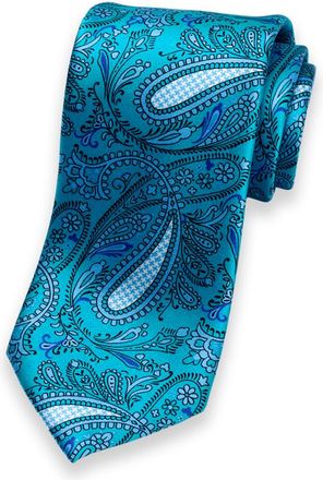 Paul Fredrick Paisley Printed Italian Silk Tie