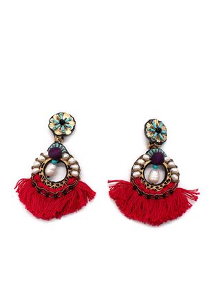 Ranjana Khan Embellished Tassel Earrings