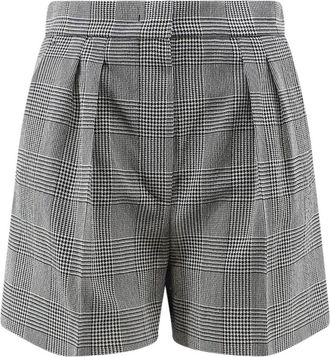 Max Mara Prince of Wales Check Shorts - Dames - Korte Broeken - Veelkleurig - XS - Wol - Korte Broeken