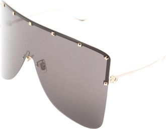 Valentino Garavani Vg 0082S Shield Zonnebril - Dames - Zonnebrillen - Geel - ONE Size - Accessoires