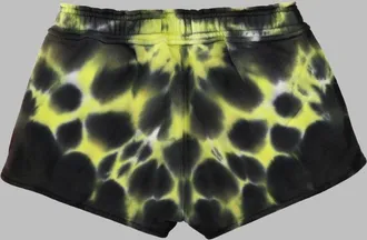 Finger in the Nose Fluorescent Lime Splash Cotton Shorts - Multicolor