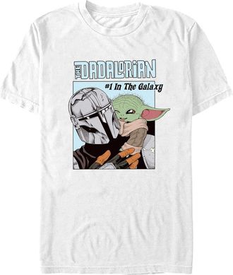 Star Wars Mens Star Wars The Mandalorian The Dadalorian Number One Galaxy T Shirt in White at Nordstrom, Size Xxx-Large