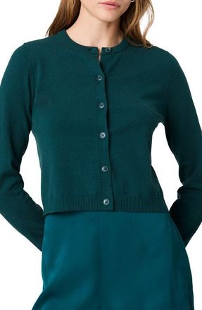 French Connection Crop Cardigan in Deep Teal at Nordstrom, Size X-Large