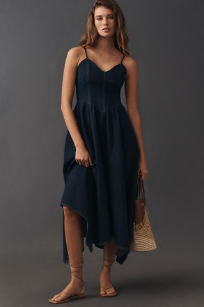 Moon River Sweetheart Midi Dress