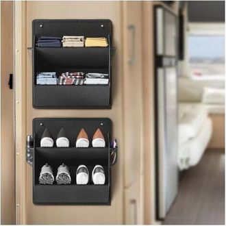OEM Juego De 2 Unidades De Almacenamiento Para Autocaravana Con Cinta Adhesiva, Estante Colgante Para Colgar Sobre La Puerta, Organizador De Pared Con Bol
