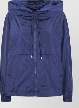 Semicouture nylon hooded jacket elastic cuffs design