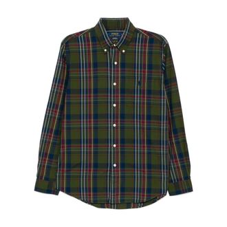 Polo Ralph Lauren Casual Multicolor Sportshirt met Lange Mouwen - Heren - Casual Overhemden - Groen - 2XL - Polyester - Overhemden