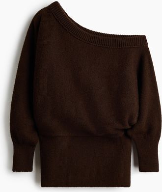 H&M One-Shoulder-Pullover - Beige