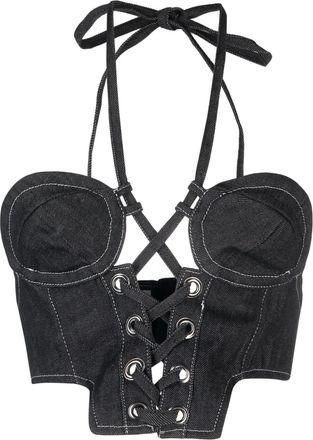 Julfer Top in stile corsetto - Nero