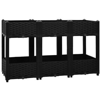 Berkfield Home Raised Bed 120x40x71 cm Polypropylene in Black | Size: 120 x 40 x 71 cm