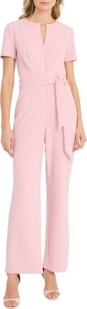 Donna Morgan Flare Leg Jumpsuit in Shell Pink at Nordstrom Rack, Size 16
