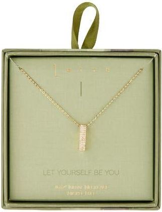 Leith Pavé Cubic Zirconia Initial Pendant Necklace in I- Clear- Gold at Nordstrom Rack