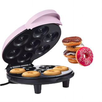 No Brand Molde Para Minidonuts De 7 Cavidades Con Revestimiento Antiadherente - Rosa