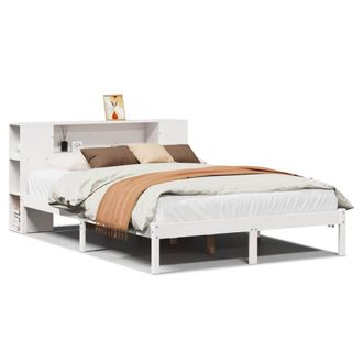 Berkfield Home Bookcase Bed without Mattress White 160x200 cm Solid Wood Pine