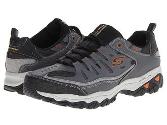 Skechers Afterburn M. Fit Mens Lace up casual Shoes Charcoal : 10.5 D - Medium, Leather/Synthetic/Textile