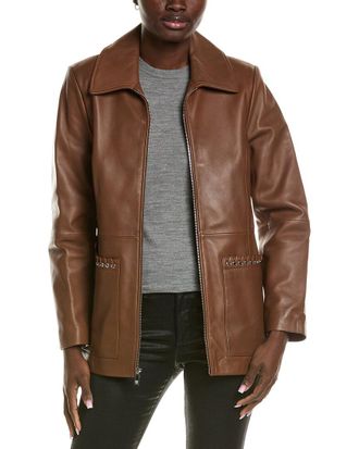 Anne Klein Missy Leather Jacket