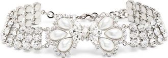 Alessandra Rich crystal-embellished choker necklace - women - Metal/glass - One Size - Silver