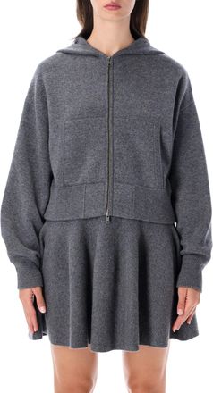 Lisa Yang Lilia Cropped Zip-Up Hoodie