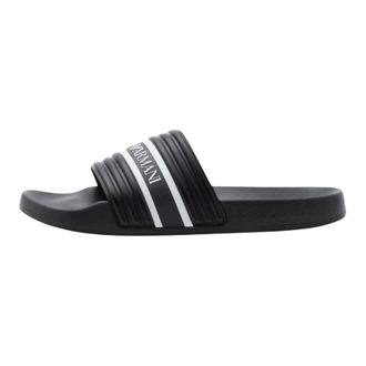 Emporio Armani Heren, Schoenen, Zwart, Maat: 40 EU Vinyl
