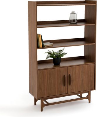 La Redoute Interieurs Vintage boekenkast, notenhout en fineer, LARSEN