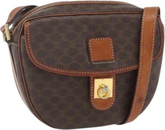 Celine Pre-owned Cross Body Bags, female, Brown, Size: ONE SIZE Pre-owned Vintage PVC Macadam Shoulder Bag