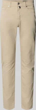 Pierre Cardin Tapered Fit Hose mit Eingrifftaschen Modell Lyon in Beige, Gr&ouml;&szlig;e 31/32