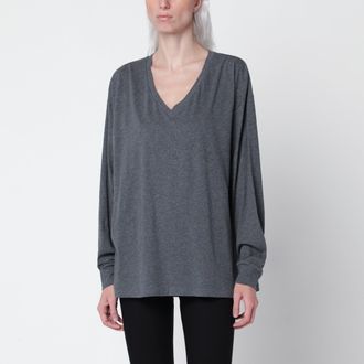 The Row T-shirt Birket antracite in cotone